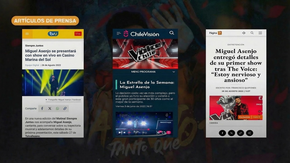 Artículos de prensa - TVU, ChileVisión y Página 7